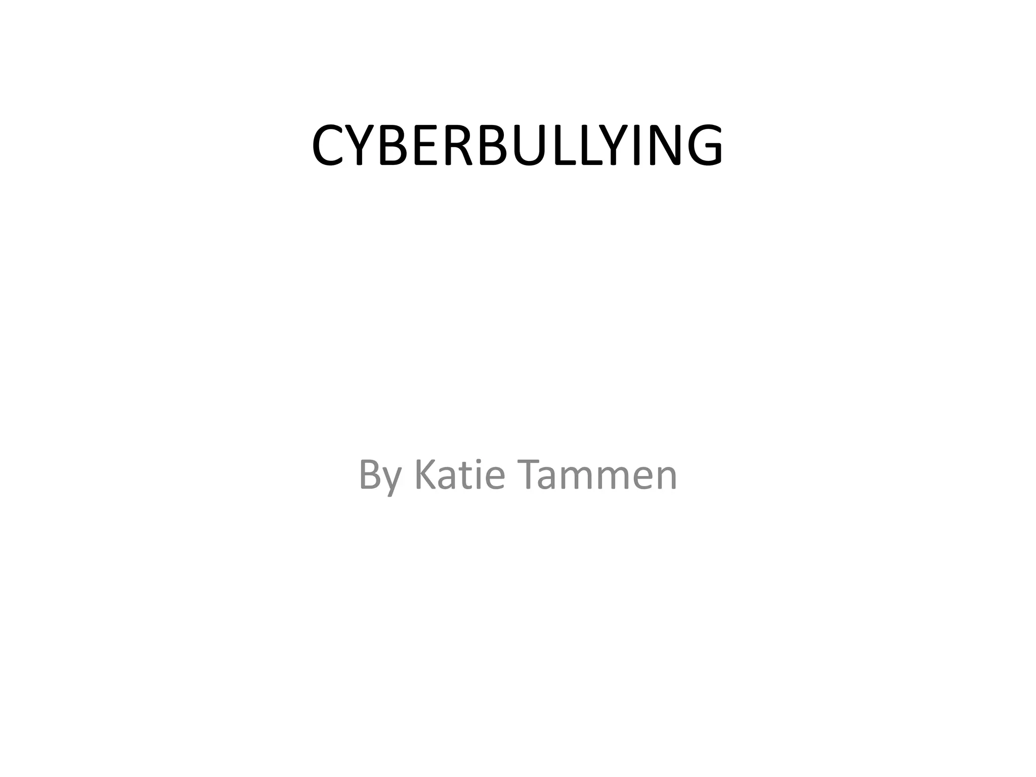 Cyberbullying Powerpoint | PPTX