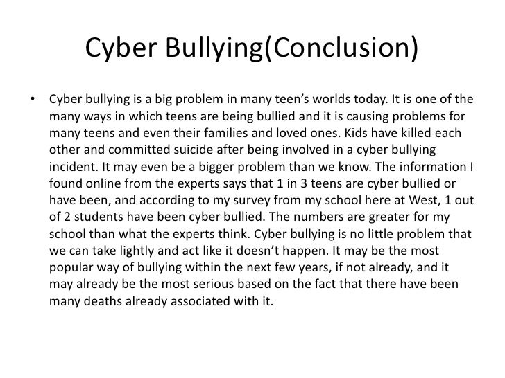 example of persuasive speech about cyber bullying