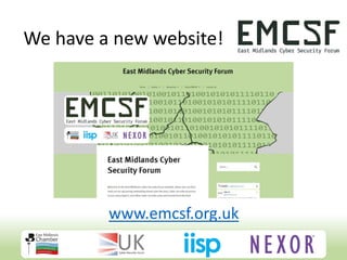 We have a new website!
www.emcsf.org.uk
 