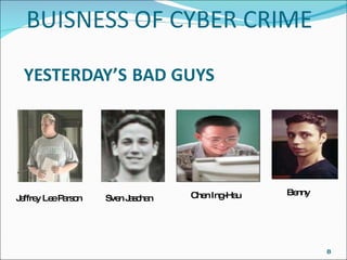 Jeffrey Lee Parson Sven Jaschan Chen Ing-Hau Benny 