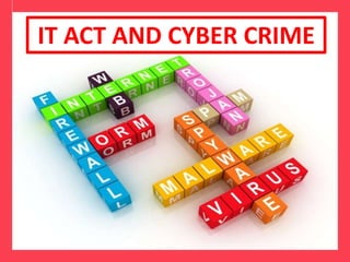 IT ACT AND CYBER CRIME

 