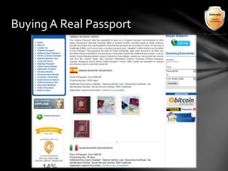 Buying A Real Passport
 