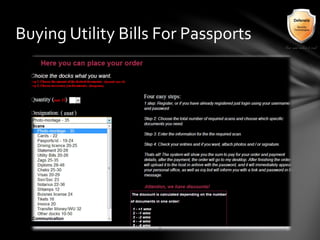 Buying Utility Bills For Passports
 