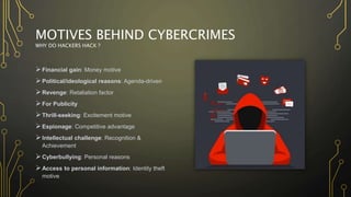 CYBERCRIME - WHEN THE VIRTUAL WORLD BECOMES A CRIMINAL PLAYGROUND | PPTX