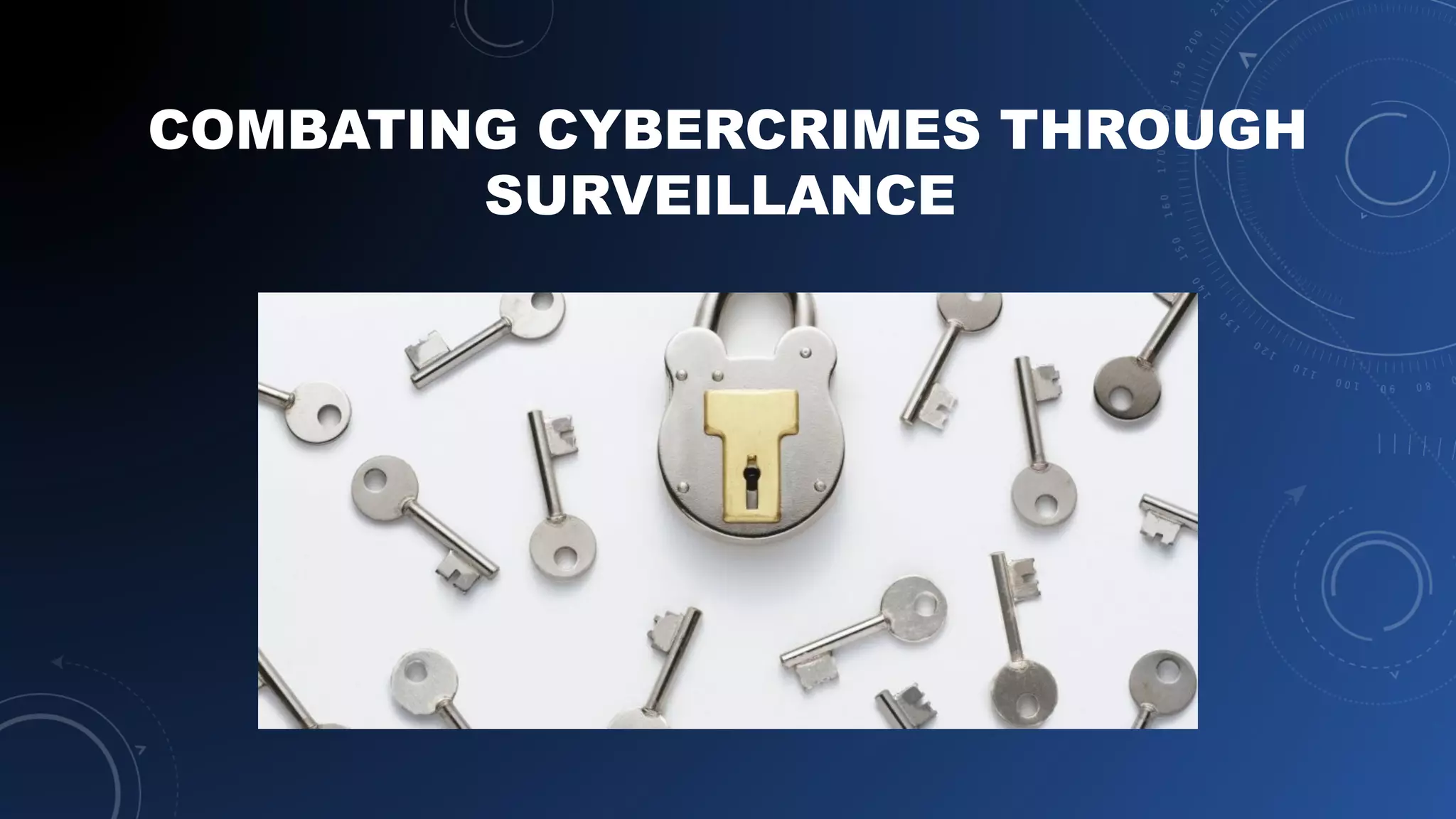 COMBATING CYBERCRIMES THROUGH
SURVEILLANCE 
 
