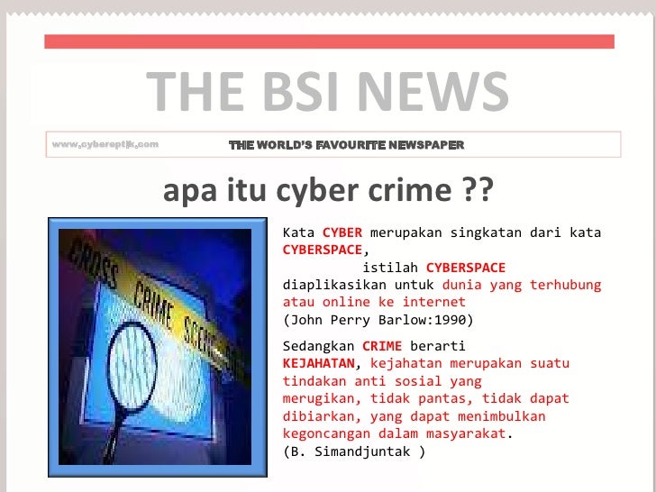 Pengertian Cyber Crime