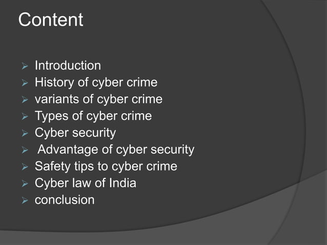 Cyber crime presentation | PPTX