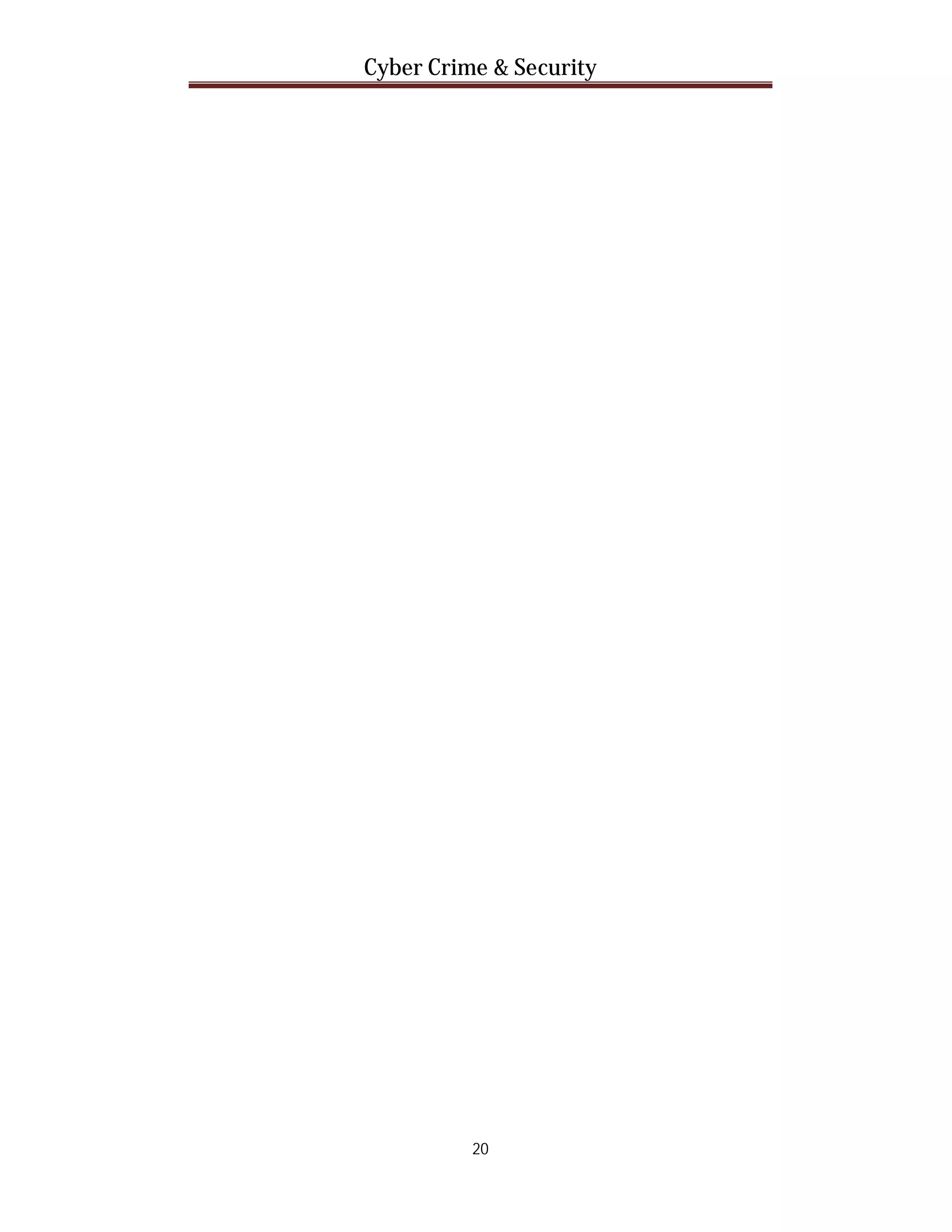 Cyber Crime & Security

20

 