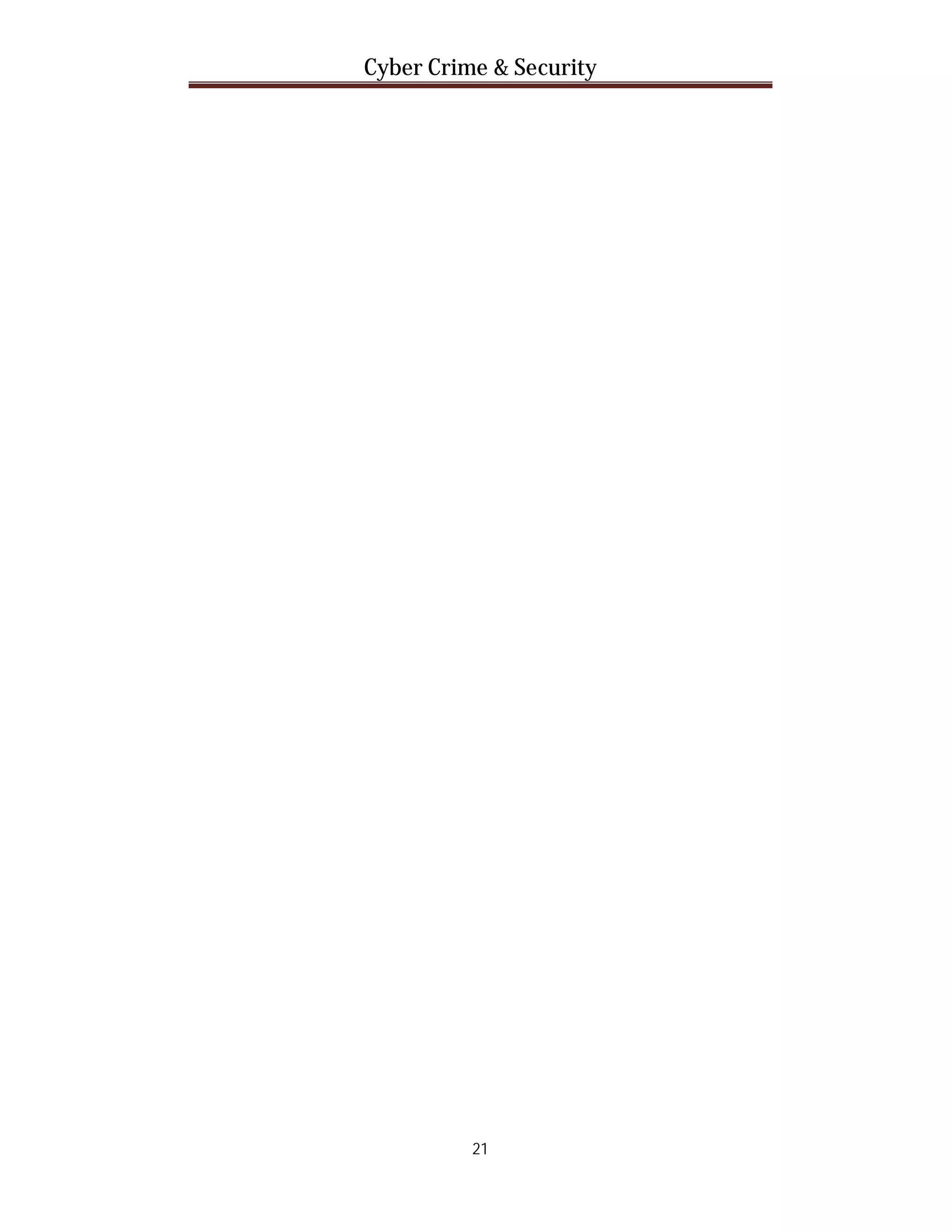 Cyber Crime & Security

21

 