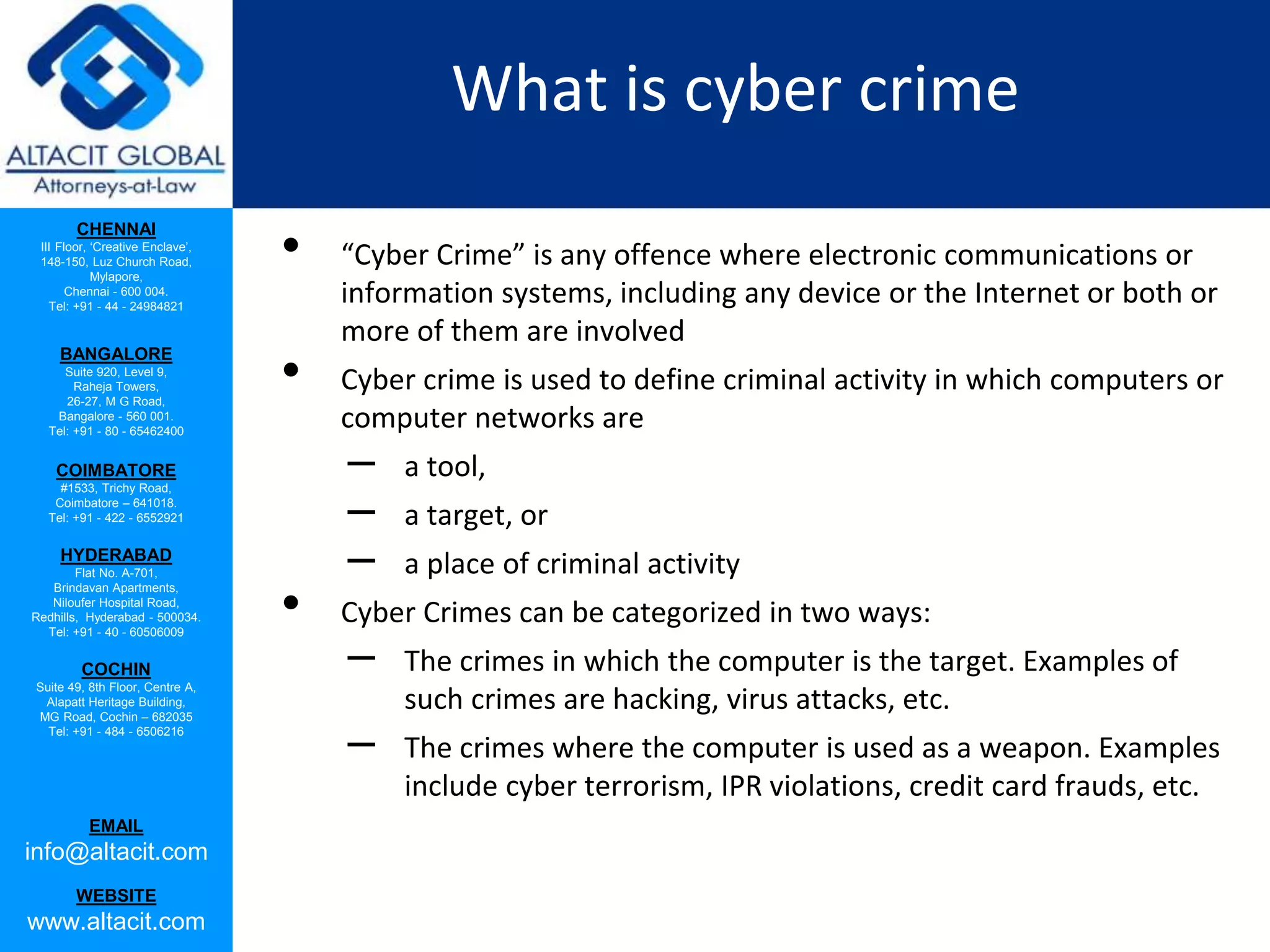 Cyber hacking and cyber crimes in India | PPTX