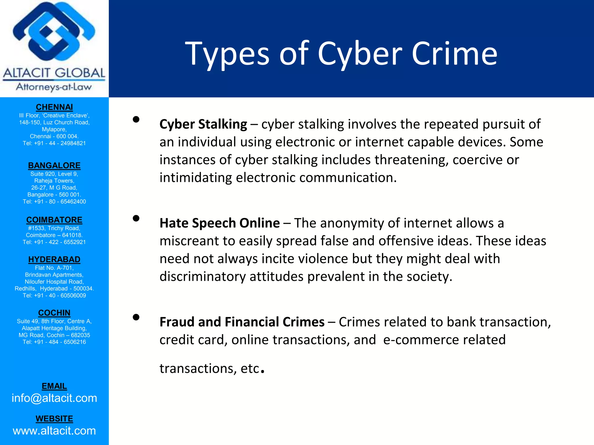Cyber hacking and cyber crimes in India | PPTX