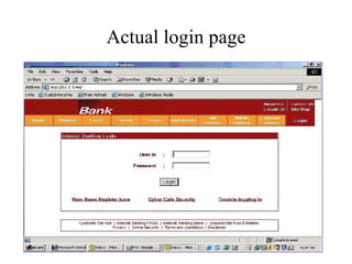 Actual login page 