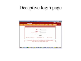 Deceptive login page 