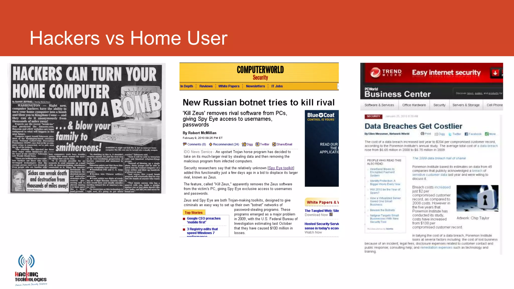 Hackers vs Home User
 