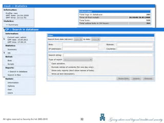 Iftach Ian Amit | April 2011




All rights reserved to Security Art ltd. 2002-2010   32
 