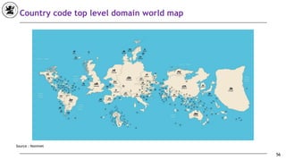 56
Country code top level domain world map
Source : Nominet
 