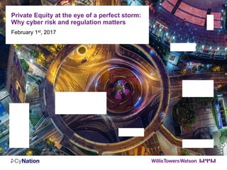 Private Equity at the eye of a perfect storm:
Why cyber risk and regulation matters
February 1st, 2017
 