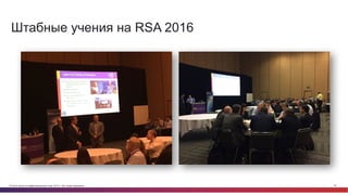 © Cisco и(или) ее аффилированные лица, 2014 г. Все права защищены. 18
Штабные учения на RSA 2016
 