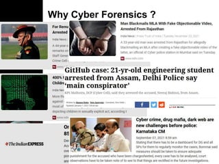 Why Cyber Forensics ?
 
