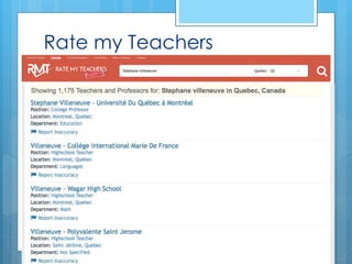 Rate my Teachers
 