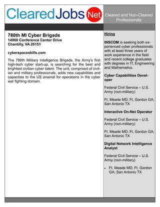 Cyber Job Fair Job Seeker Handbook Oct 28, 2015, Baltimore, Md | PDF