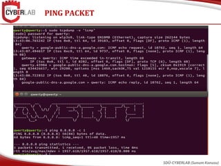 PING PACKET
SDÜ-CYBERLAB (Sunum Konusu)
 