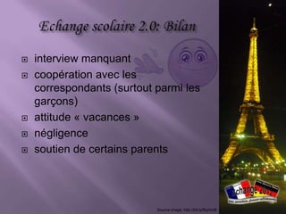 Sommaire
A L‘échange scolaire 1.0
B L‘échange scolaire 2.0:
  Une aventure franco-allemande
C L‘échange scolaire 2.0: Bilan
 