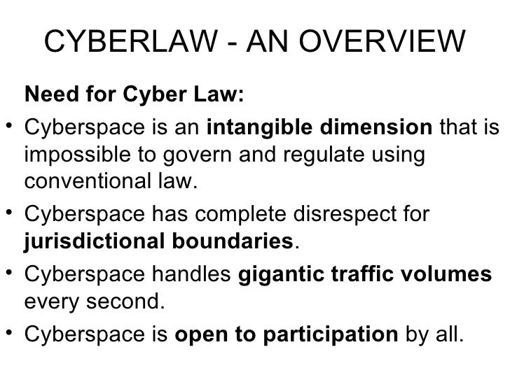 Cyberlaw An Overview