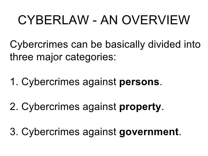 Cyberlaw An Overview