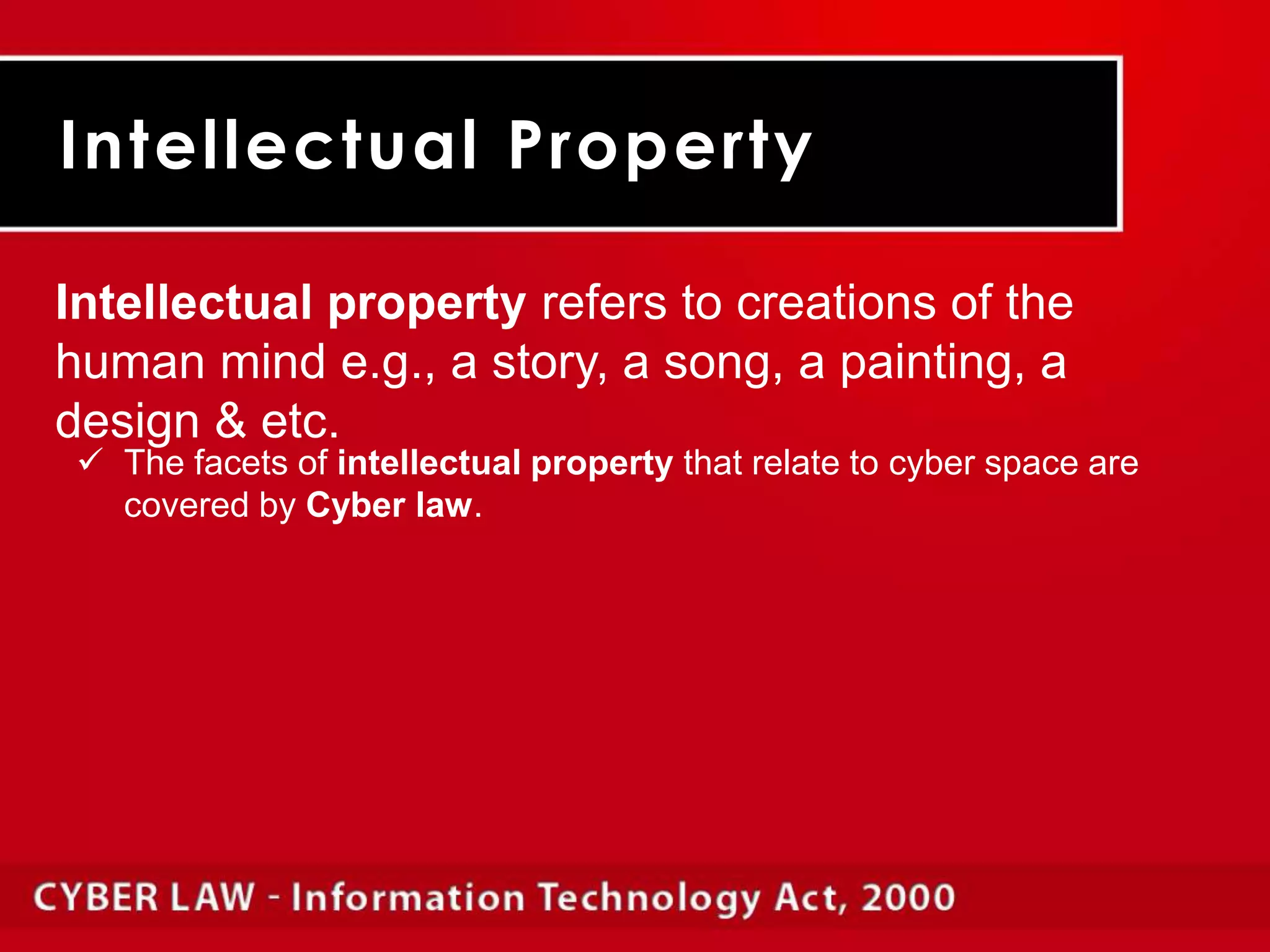 This crime manifests itself into terrorism when an individual "cracks" into a government or military maintained website.Electronic SignatureElectronic Signatures are used to authenticate electronic records. Digital Signatures are one type of electronic signatures. Digital Signatures satisfy three major legal requirements: Signer authentication; 