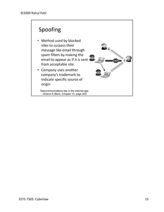 ©2009 Rahul Patil




EETS 7302: Cyberlaw   15
 