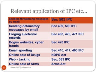 The Cyber Laws Records sections by india | PPTX