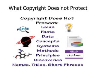 What Copyright Does not Protect
 