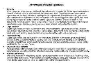 Electronic Signature Risks Digital Signatures | PPTX