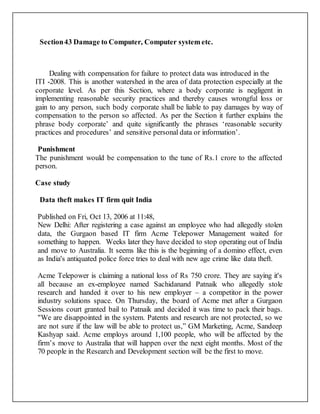 Cyber Law With case studies | DOCX