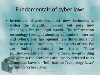 Cyber laws - Ritu Gautam | PPSX