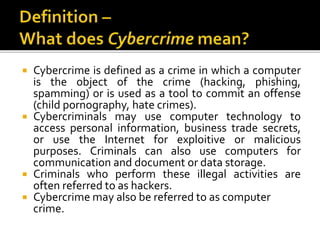 Typology of Cyber Crime