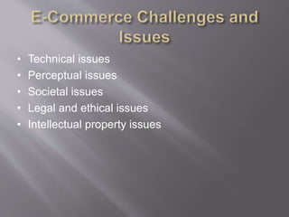 • Technical issues
• Perceptual issues
• Societal issues
• Legal and ethical issues
• Intellectual property issues
 