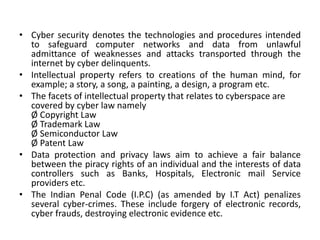 IPR – An Overview, Copyright Issues in Cyberspace | PPTX