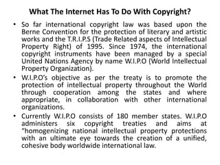 IPR – An Overview, Copyright Issues in Cyberspace | PPTX