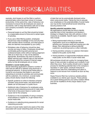 Security Liability Risk Cyber liability and cyber security | PDF