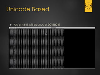 Unicode Based
 AA or 4141 will be .A.A or 00410041
 
