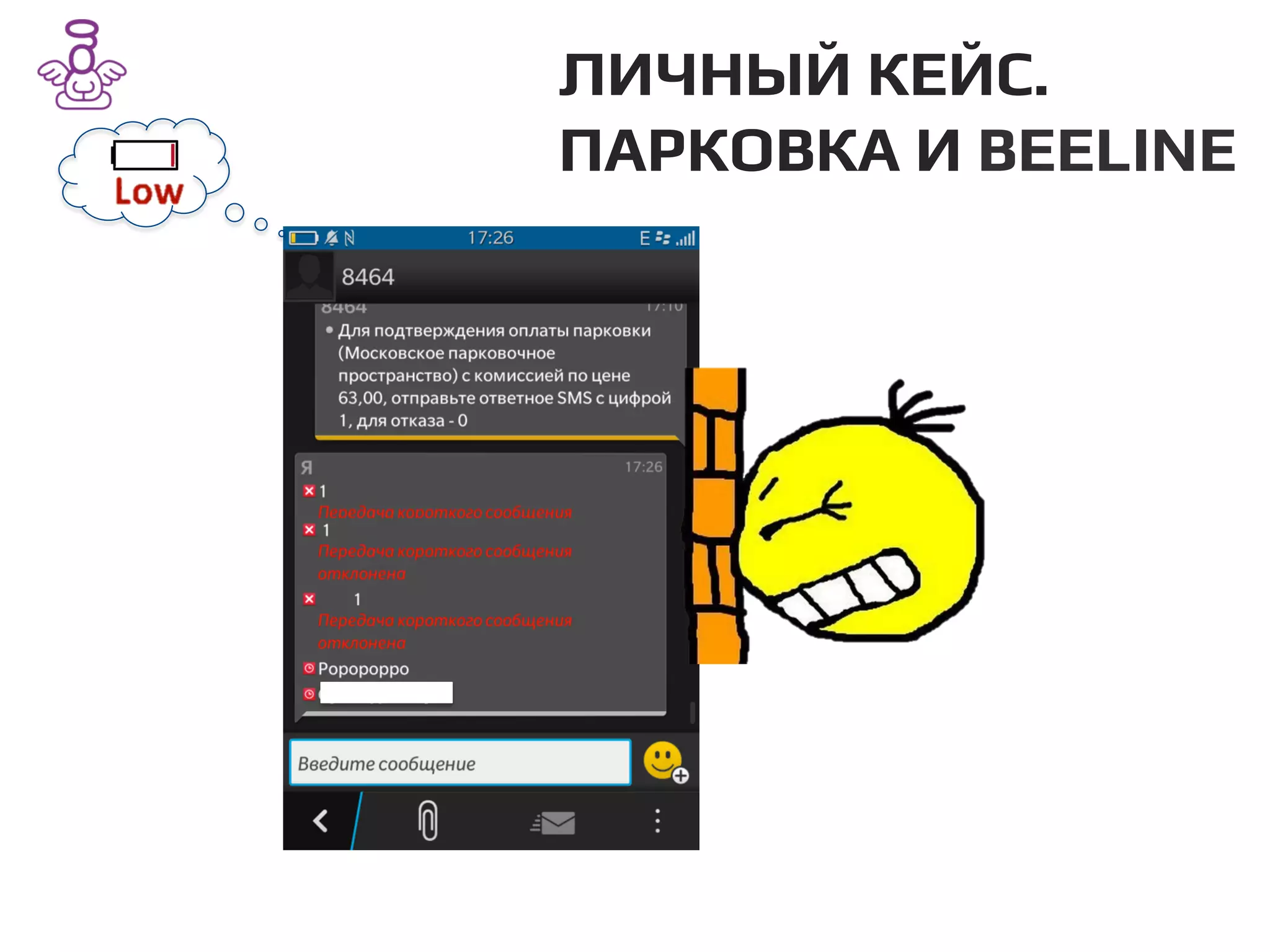 ЛИЧНЫЙ КЕЙС.
ПАРКОВКА И BEELINE/
 