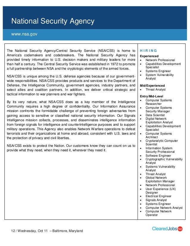 Cyber Maryland Job Fair Job Seeker Handbook Oct 11 2017 Baltimore