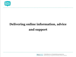 Delivering online information, advice and support 