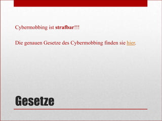 Cybermobbing ist strafbar!!!

Die genauen Gesetze des Cybermobbing finden sie hier.




Gesetze
 