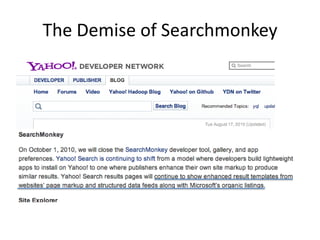 The Demise of Searchmonkey