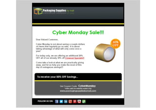 Cyber monday sale - packagingsuppliesbymail