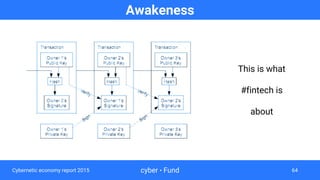 Awakeness
cyber • Fund 64
This is what
#fintech is
about
Cybernetic economy report 2015
 