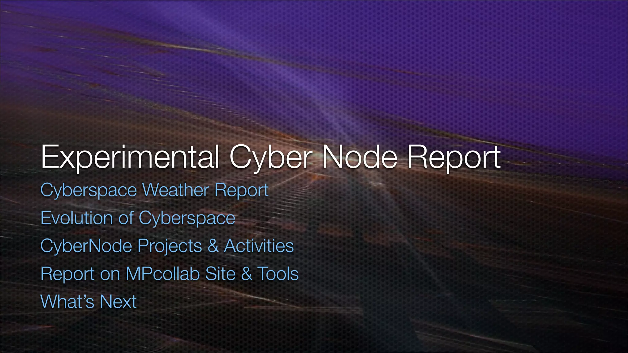 2008-9 Cyber Node Report